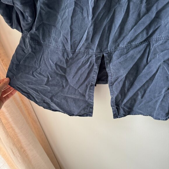 Bella Dahl Split Back Button Down - 100% Tencel - Navy Blue - Picture 7 of 7